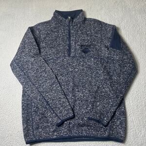 Antigua Jacket Detriot Pistons‎ Mens M Blue Quarter-Zip Pullover Jacket NBA